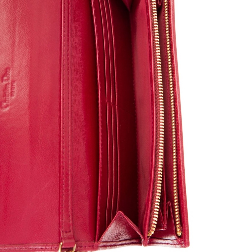 Christian Dior Red Cannage Wallet Bag on Gold Chain - Picture 5 of 5
